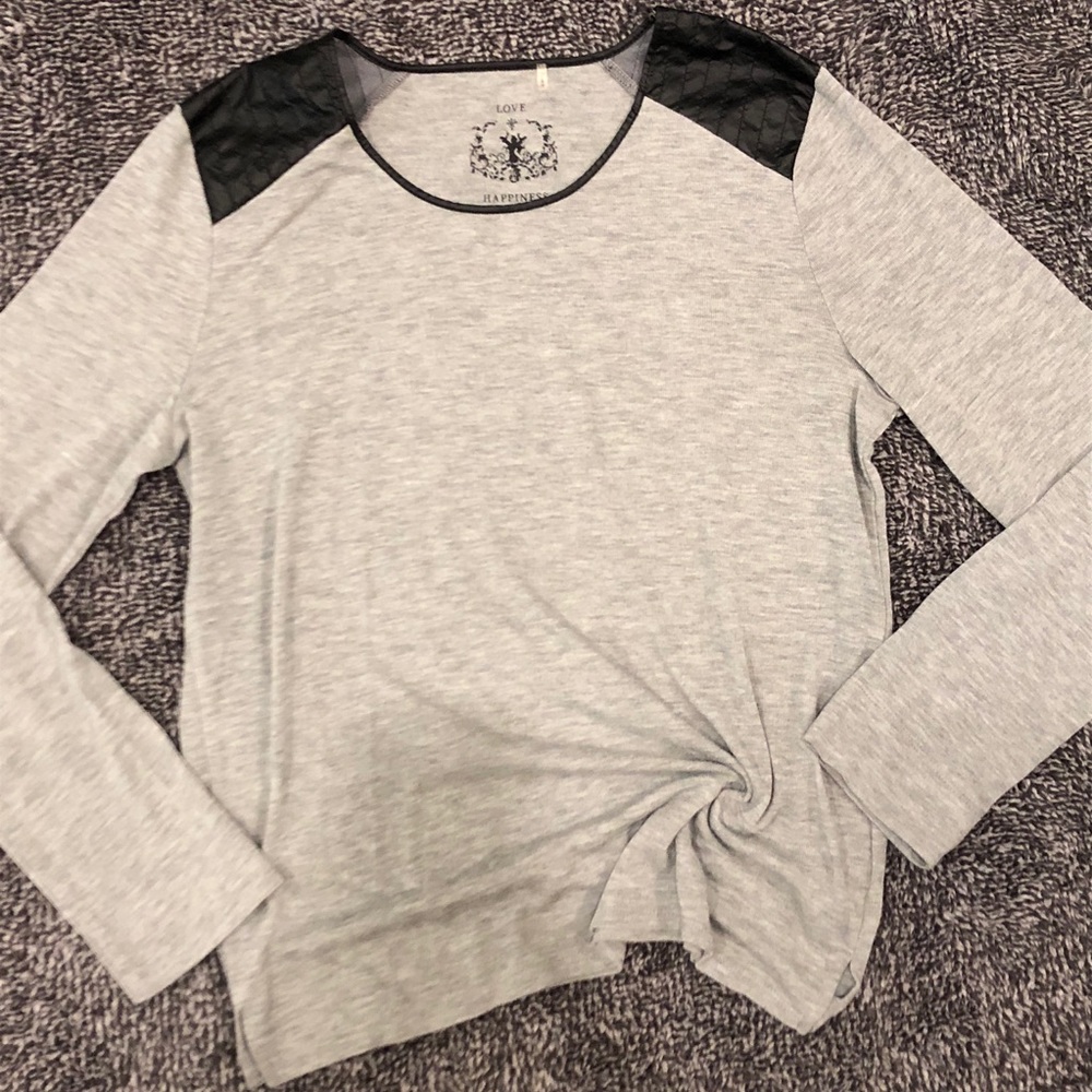 Light Grey Long Sleeve Top